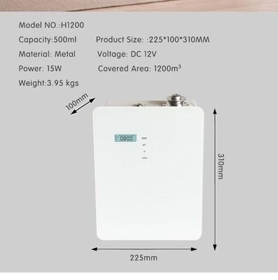 Commercial 500ml Capacity 12V Voltage 1500CBM Coverage Scent Diffuser Machine for Large Spaces
